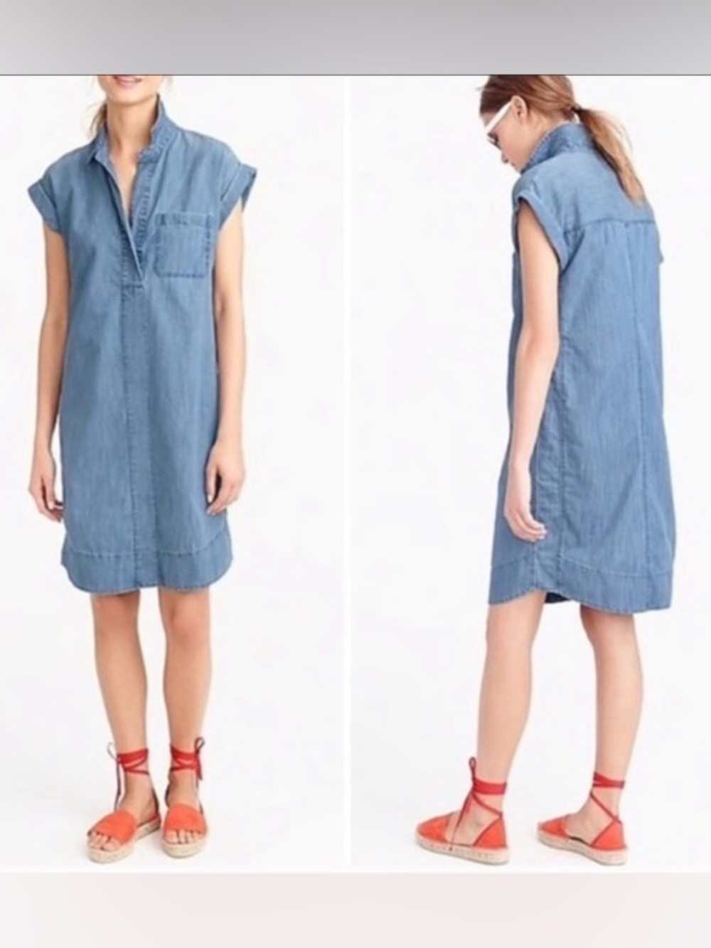 J.Crew Chambray Denim Shirt Dress